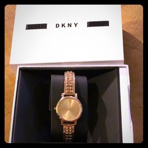 Authentic DKNY rose gold watch